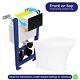 Eco Rimless Wall Hung Toilet Pan, Seat & 0.74m Concealed Cistern Frame Wc