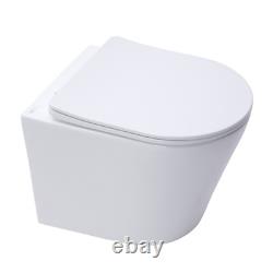ECO Rimless Wall Hung Toilet, VITRA Low Height Concealed WC Cistern Frame Plate
