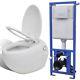 Egg Design Wall Hung Toilet Wc Mounted Bathroom Ceramic White Concealed Cistern
