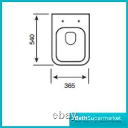 Eklipse Square Wall Hung Rimless Pan With Soft Close Seat