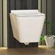 Elena Wall Hung Rimless Toilet & Seat, Square Button Concealed Wc Cistern Frame