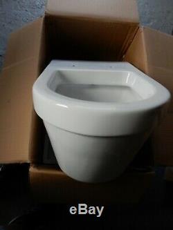 Euro Mono Wall Hung White Toilet Pan (Bathstore) + S Frame Plus Pan Frame, New