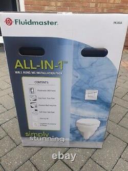 Fluidmaster Wall Hung Rimless Toilet Ceramic White