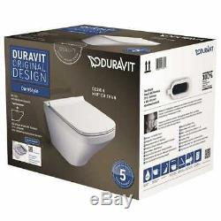 GEBERIT Frame UP100+Plate +DURAVIT Wall Hung Toilet Rimless WC+Soft Closing Seat