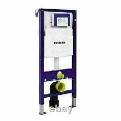 GEBERIT SIGMA 1.12m WALL HUNG CONCEALED WC CISTERN TOILET FRAME WITH FLUSH PLATE