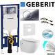 Geberit Up720 8cm Wc Wall Hung Toilet Frame + Plate +rimless Wc +soft Close Seat
