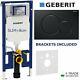 Geberit Up720 Toilet Wc Slim Frame 8cm Sigma 01 Black Flush Plate Insulation Mat
