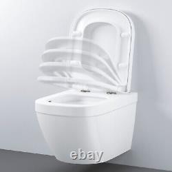 GRADE A1 Wall Hung Rimless Short Projection Toilet with Soft Close A1/39693000