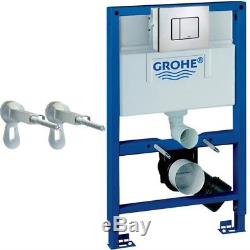 GROHE 38526 Rapid SL 3 in 1 WC Set 0.82m Concealed Frame, Cistern, Cosmo Plate