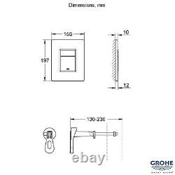 GROHE 38772 001 Rapid SL 3 in 1 WC Set incl. 1.13m Concealed Frame and Cistern