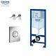 Grohe 38860000 Rapid Sl 3 In 1 Set Wall Hung Frame Dual Flush Concealed Cistern