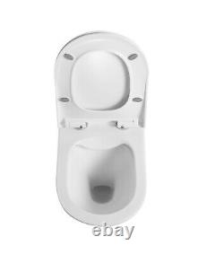 GROHE CONCEALED CISTERN WC FRAME WITH GALAXY RIMLESS WALL HUNG TOILET PAN 7in1