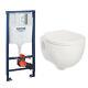 Grohe Energise Wall Hung Bathroom Toilet Soft Close Seat Concealed Frame Cistern