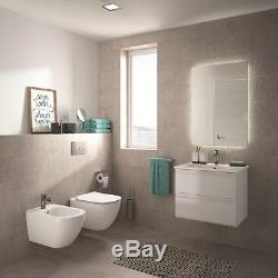 GROHE FRAME 0.82m IDEAL STANDARD TESI RIMLESS WALL HUNG TOILET SOFT CLOSE SEAT
