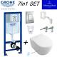 Grohe Frame + Villeroy Boch Subway 2.0 Compact Wall Hung Toilet Pan 7in1 Set