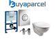 Grohe Rapid 1m Sl Wall Hung Toilet Cistern Frame + Plate+ Vitra Pan