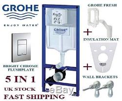 GROHE RAPID 5in1 CONCEALED WALL HUNG TOILET CISTERN WC FRAME SKATE COSMOPOLITAN