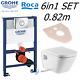Grohe Rapid Sl 0.82m Wc Frame + Roca Gap Toilet Pan With Soft Close Seat Set