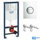 Grohe Rapid Sl 3 In 1 1.13 Wall Hung Toilet Concealed Cistern Frame Wc 38860000