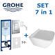 Grohe Rapid Sl Frame 5in1 With Wall Hung Rimless Wc + Quality Soft Closing Seat