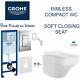 Grohe Rapid Sl Frame 5in1 With Wall Hung Rimless Wc + Soft Closing Slim Seat