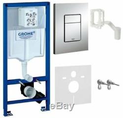 GROHE RAPID SL FRAME 5in1 with WALL HUNG RIMLESS WC + SOFT CLOSING SLIM SEAT