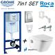 Grohe Rapid Sl Wc Frame + Roca Gap Wall Hung Toilet Pan & Soft Close Seat 7in1