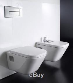 GROHE RAPID SL WC FRAME + ROCA GAP WALL HUNG TOILET PAN & SOFT CLOSE SEAT 7in1