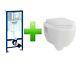 Grohe Rapid Sl 0.82m Toilet Frame 38772 + Wall Hung Toilet Pan & Sc Seat Pack