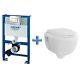 Grohe Rapid Sl 0.82m Toilet Frame 38773 + Wall Hung Toilet Pan & Sc Seat Pack