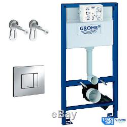 GROHE Rapid SL 0.98m 3 in 1 Set Concealed Cistern Frame Wall Hung WC Toilet