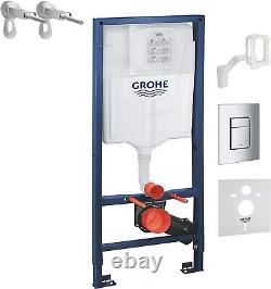 GROHE Rapid SL 4in1 Wall Hung WC Toilet Concealed Cistern Frame Dual Flush Plate