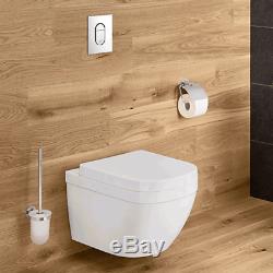 GROHE WC FRAME 0.82m & GROHE EURO CERAMIC RIMLESS WALL HUNG PAN SOFT CLOSE SEAT