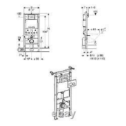 Geberit 1120mm Duofix Frame & Delta Dual Concealed Cistern for Wall Hung Toilets