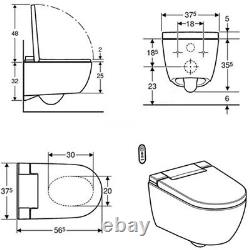 Geberit AquaClean Alba Rimless Wall Hung Shower Toilet White