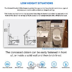 Geberit Duofix 0.82m Concealed Cistern Frame & RAK Rimless Wall Hung Toilet WC