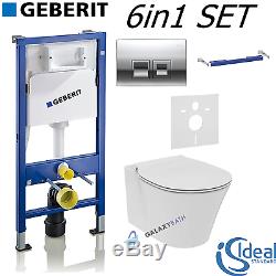Geberit Duofix Basic Up100 Wc Frame + Ideal Standard Concept Air Toilet Pan Set