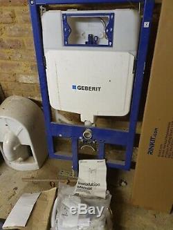 Geberit Duofix Wall Hung WC Toilet Frame And Toilet