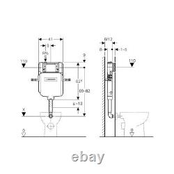 Geberit Sigma Concealed Slim Cistern 8 Cm, 6 / 3 Litres For Back To Wall Toilet