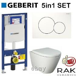 Geberit Sigma Up320 Cistern 1.12m Concealed Wc Frame Rimless Wall Hung Toilet