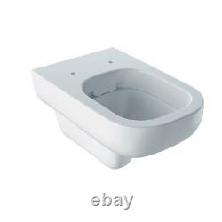 Geberit Smyle 350 X 540mm Wall Hung Rimless Toilet Wc White And Soft Close Seat