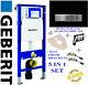 Geberit Up320 1.12m Wc Toilet Frame + Sigma Glass Effect Flushplate Brackets