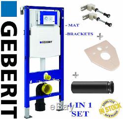 Geberit UP320 DUOFIX 1.12m WC TOILET FRAME STRAIGHT PIPE WALL BRACKETS & MAT