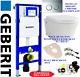 Geberit Up320 Wc Wall Hung Toilet Frame + Pan + Flushplate + Brackets + Mat