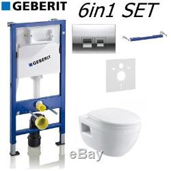 Geberit Up100 Delta 50 Frame + Ivo Wall Hung & Quick Release Seat