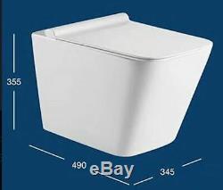 Geberit Up100 Frame+flush Plate+wall Hung Compact Rimless Wc +soft Closing Seat