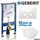 Geberit Up100 Wc Toilet Frame + Delta 21 Plate +roca Gap Wall Hung Toilet +seat