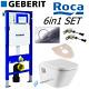 Geberit Up320 Sigma Wc Frame+ Roca Gap Wall Hung Toilet Pan With Soft Close Seat