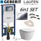 Geberit Up720 Sigma Wc Frame+ Laufen Pro Toilet Pan With Slim Soft Close Seat