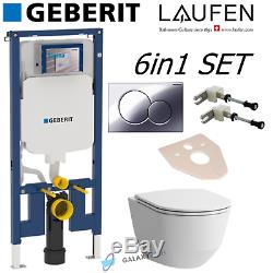 Geberit Up720 Sigma Wc Frame+ Laufen Pro Toilet Pan With Slim Soft Close Seat